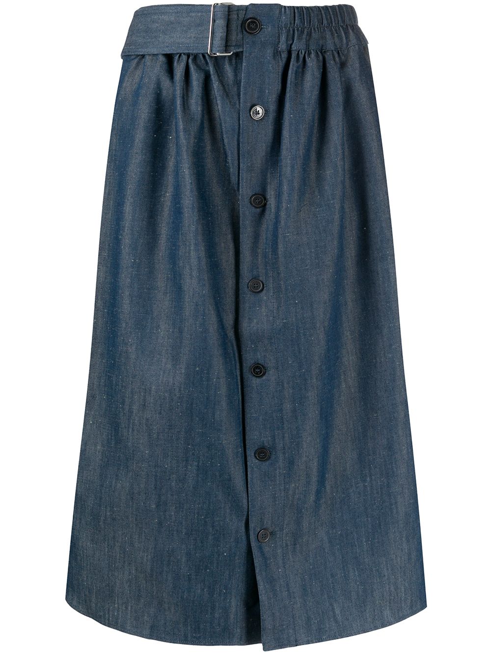 фото Maison kitsuné джинсовая юбка с поясом