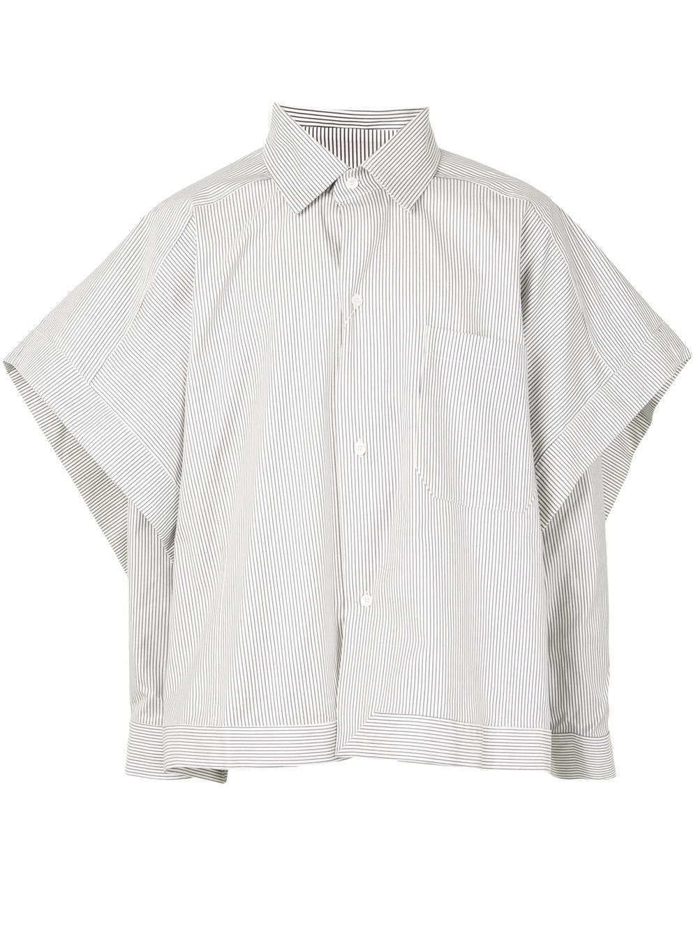 фото Hed mayner pinstripe print layered style shirt