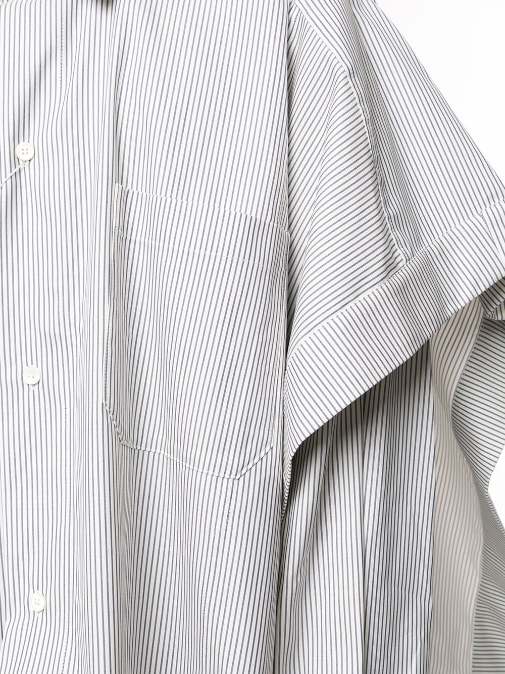 фото Hed mayner pinstripe print layered style shirt