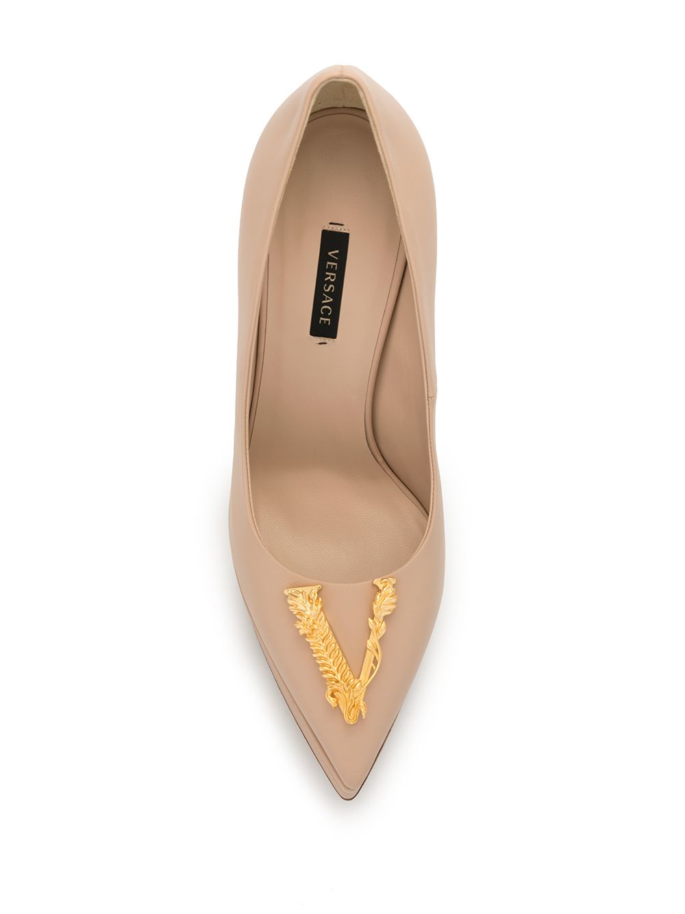 фото Versace logo-appliqued platform heels