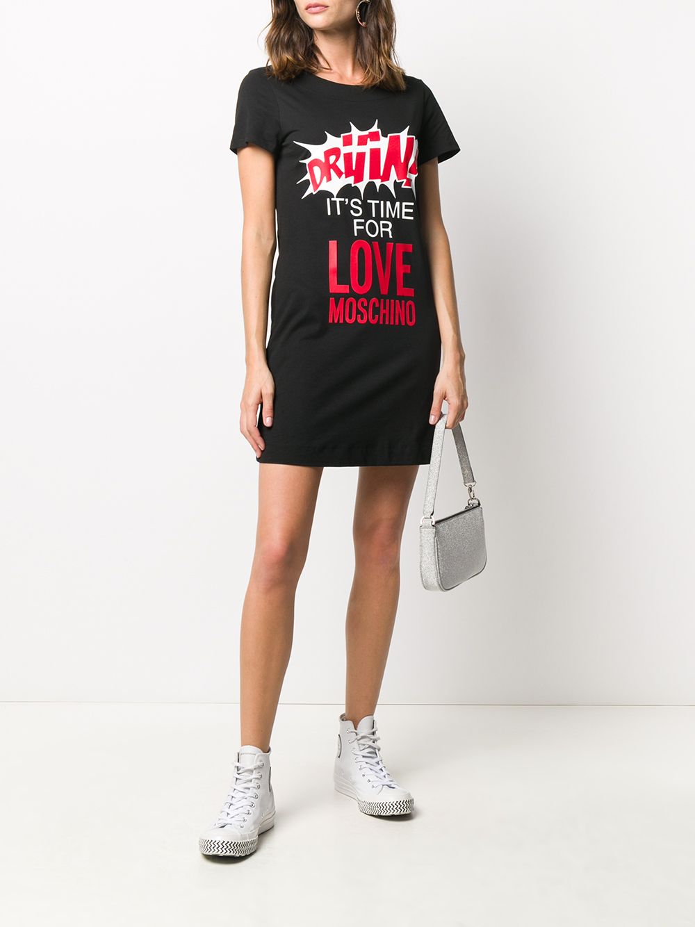 фото Love moschino платье-футболка мини