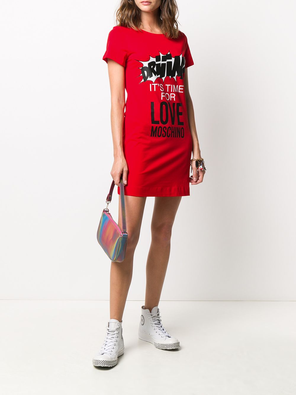 фото Love moschino платье-футболка мини