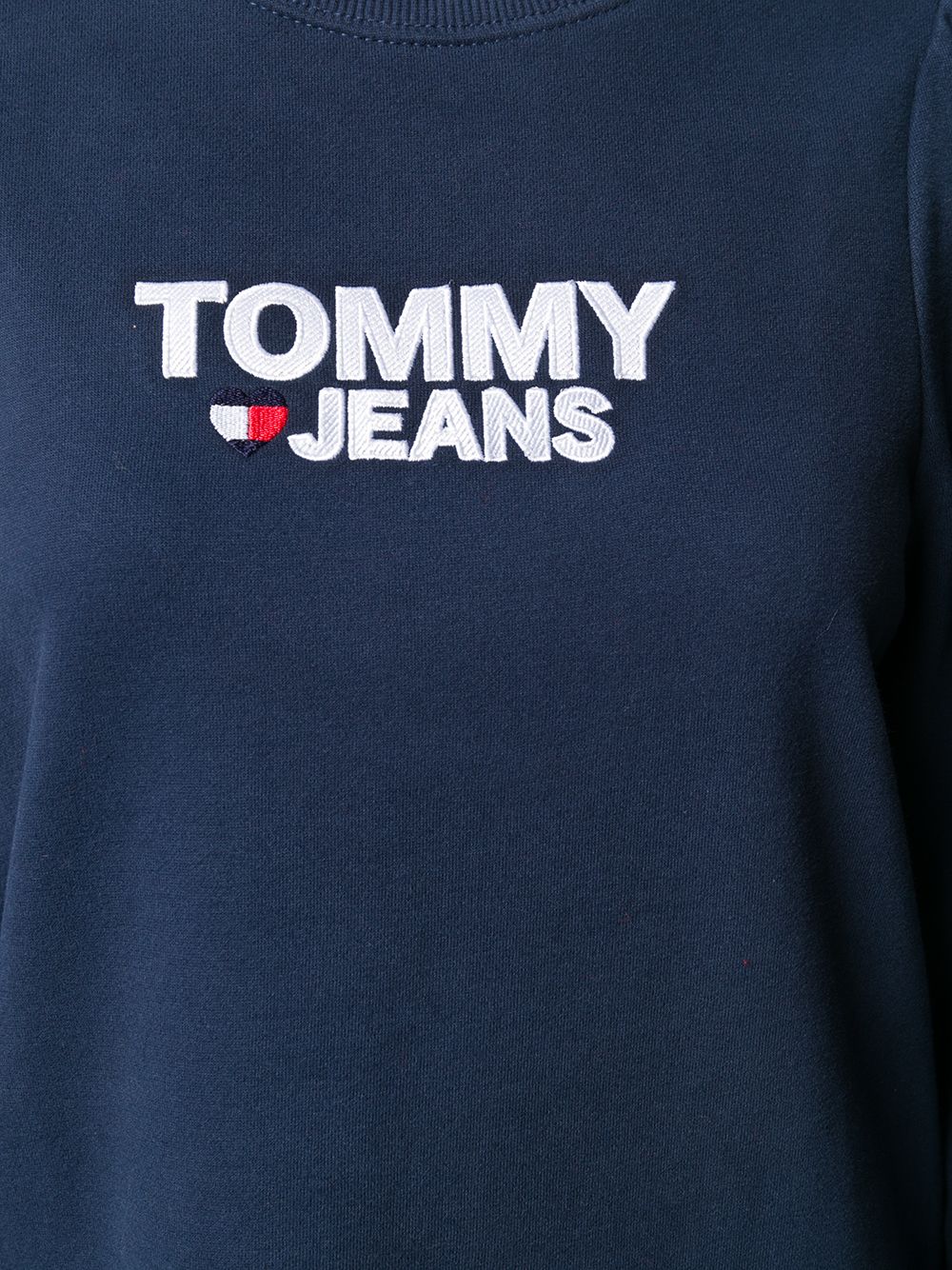 фото Tommy jeans платье-толстовка с круглым вырезом и логотипом