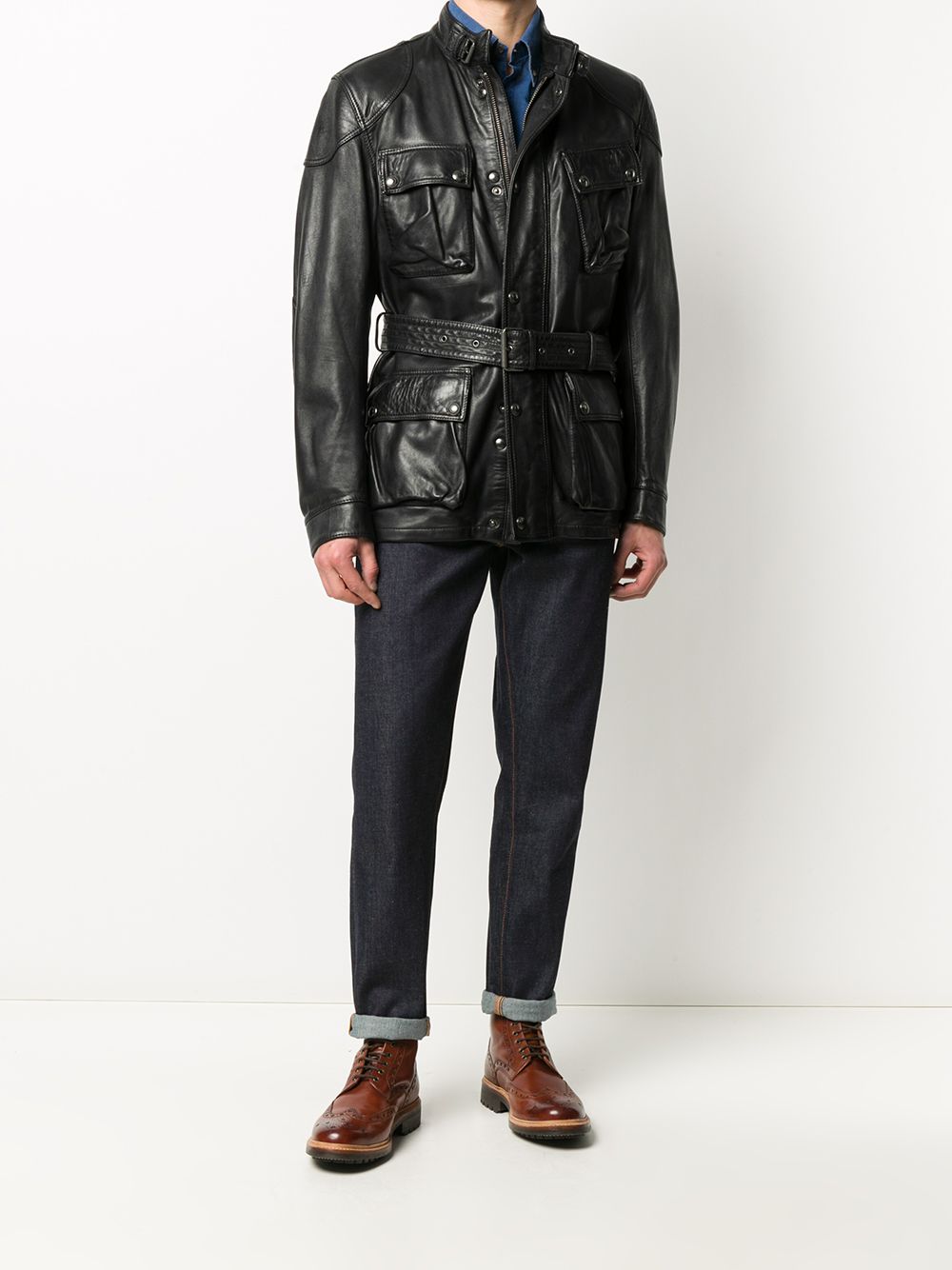 фото Belstaff belted waist jacket