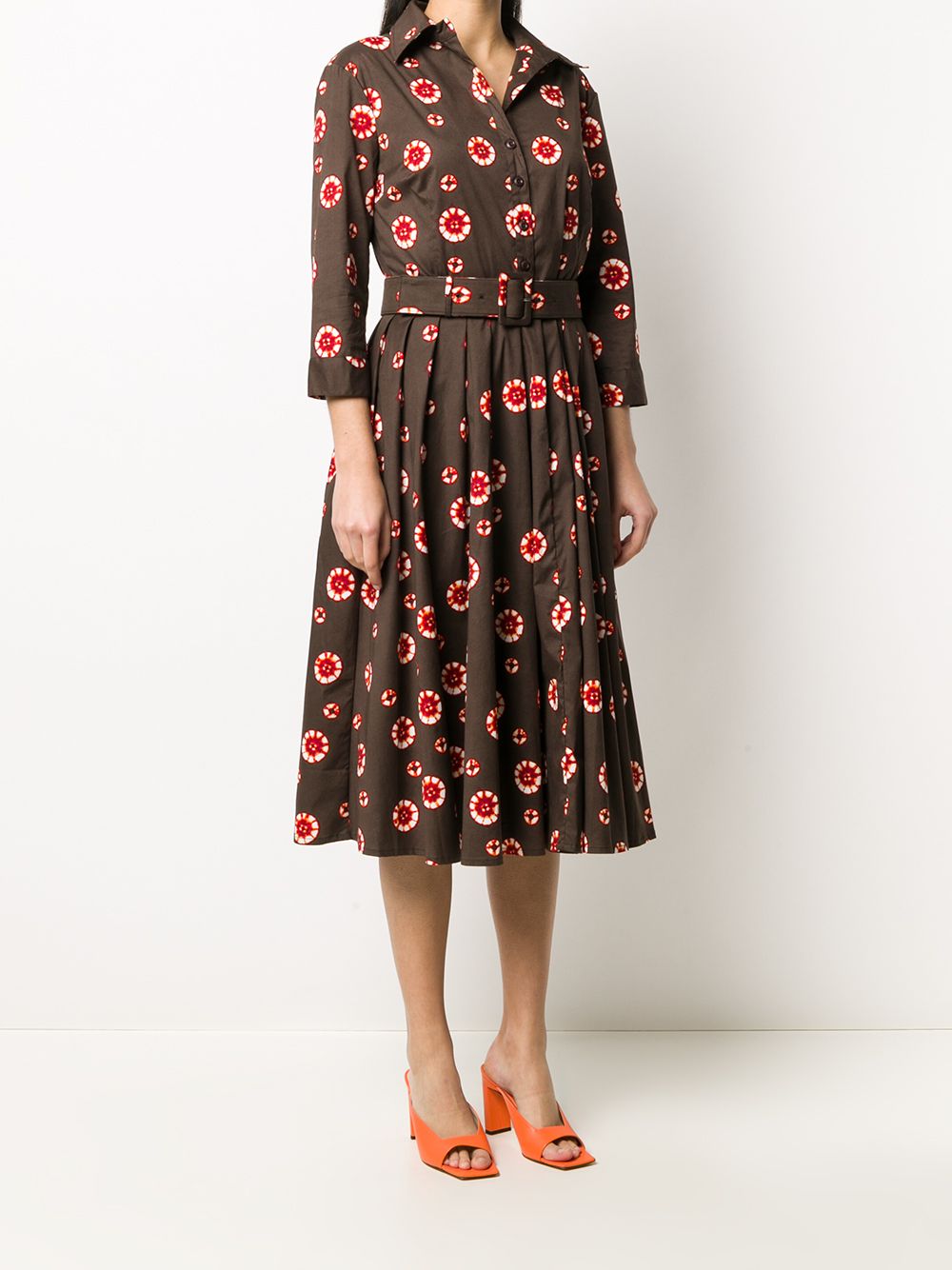 фото Samantha sung blake floral print shirt dress