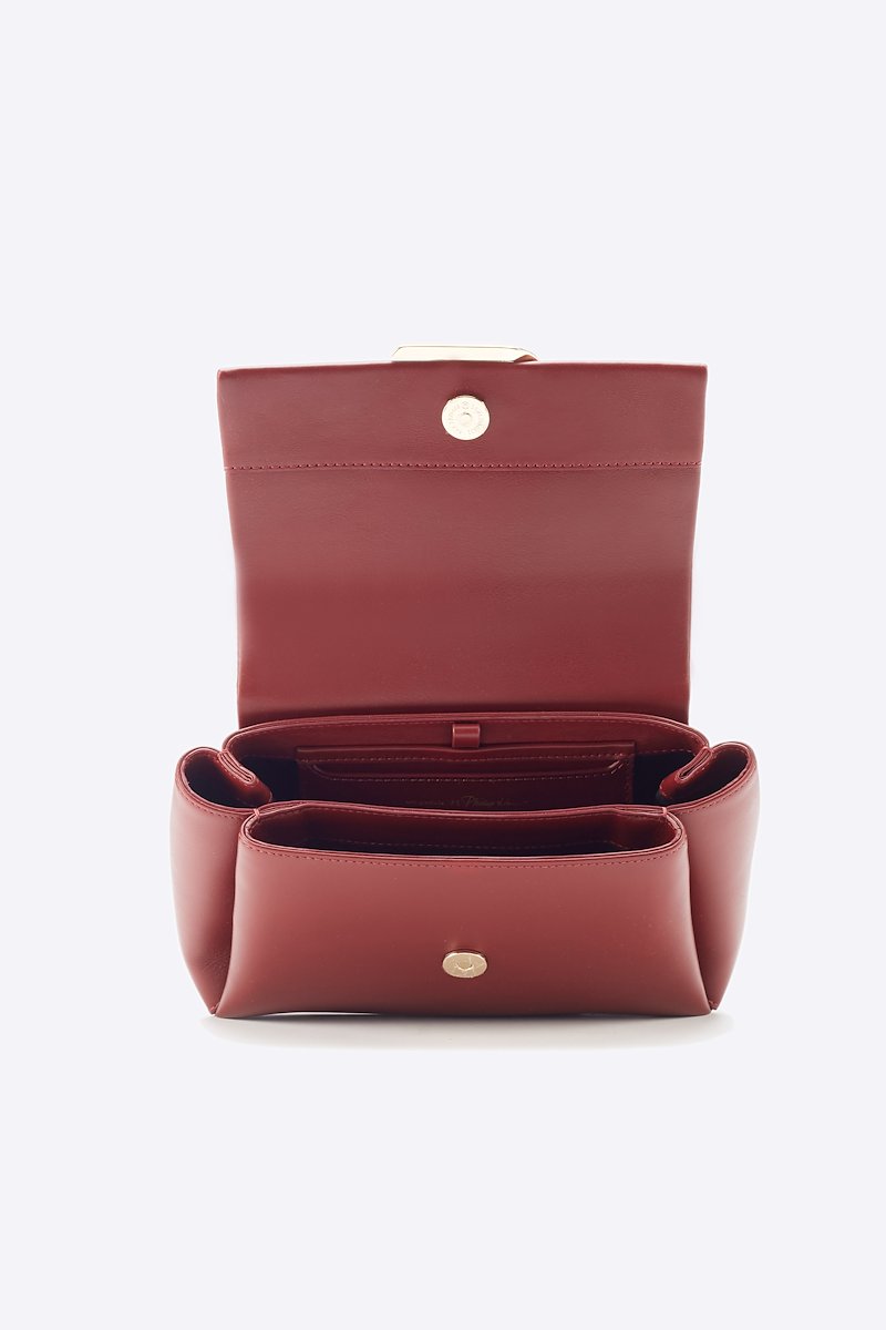 Alix chain crossbody bag-red #1 Alix chain crossbody bag, Red calf leather Alix chain crossbody bag from 3.1 PHILLIP LIM featuring logo plaque, foldover top, magnetic fastening, internal card slots, front patch pocket and leather and chain-link shoulder strap.- 3