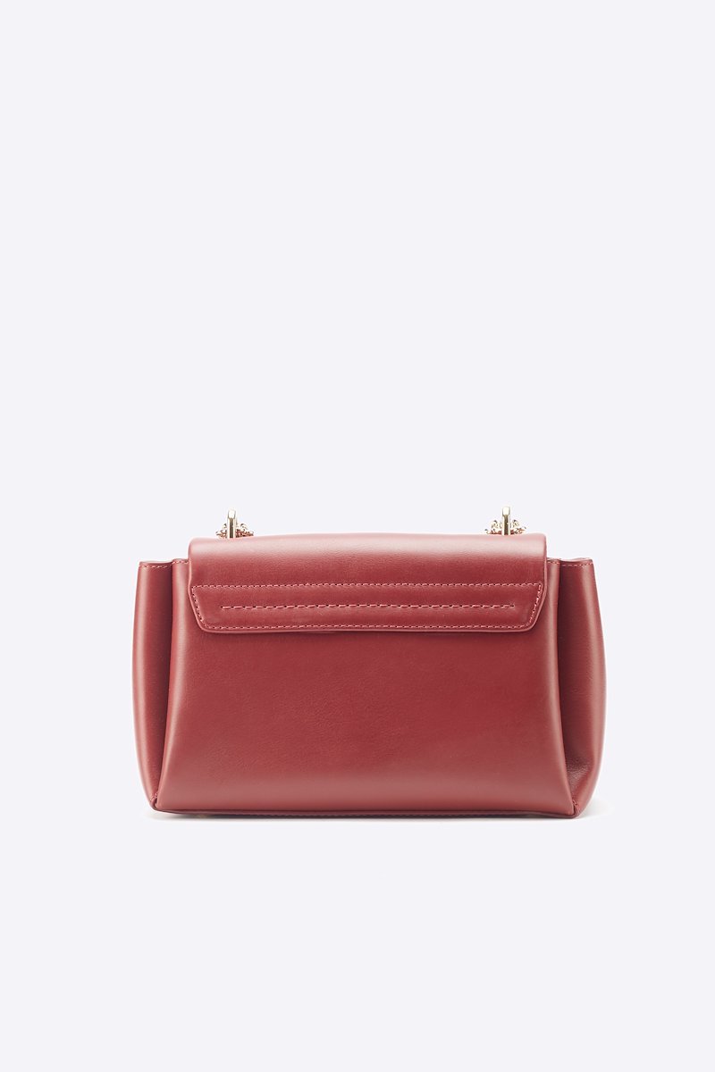 Alix chain crossbody bag-red #0 Alix chain crossbody bag, Red calf leather Alix chain crossbody bag from 3.1 PHILLIP LIM featuring logo plaque, foldover top, magnetic fastening, internal card slots, front patch pocket and leather and chain-link shoulder strap.- 2