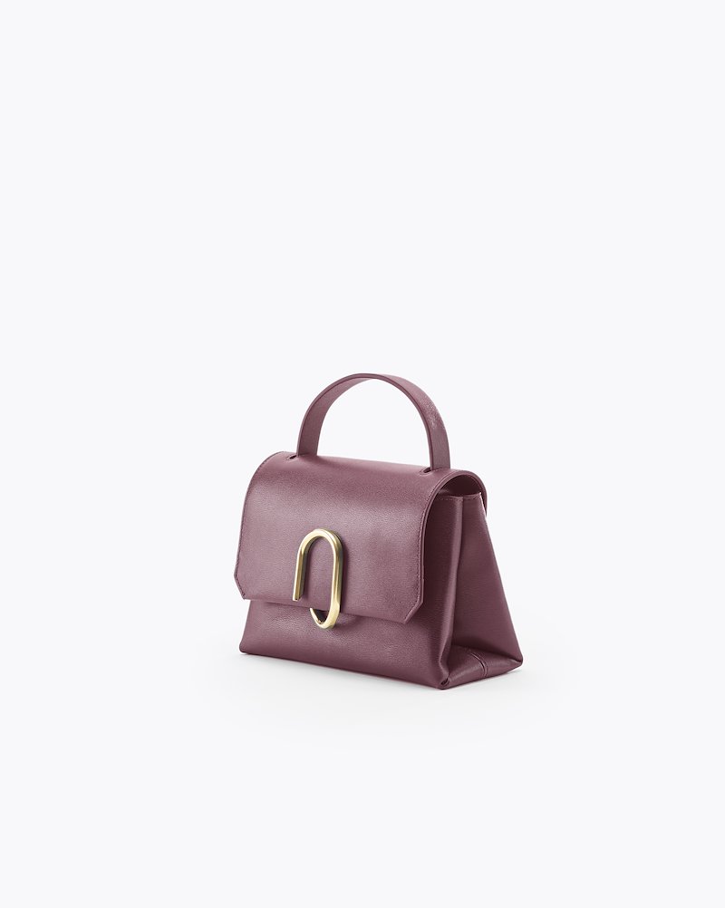 Alix Mini Top Handle Satchel-red #1 Alix Mini Top Handle Satchel, Bordeaux red calf leather Alix mini top handle satchel bag from 3.1 Phillip Lim featuring single top handle, adjustable detachable shoulder strap, foldover top, gold-tone hardware, partitioned compartment and internal slip pocket.- 1