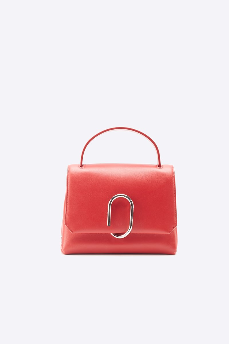Alix Mini Top Handle Satchel-red #0 Alix Mini Top Handle Satchel, Scarlet red leather Alix mini crossbody bag from 3.1 Phillip Lim featuring adjustable detachable shoulder strap, single top handle, partitioned compartment, internal slip pocket and paperclip detail.- 0