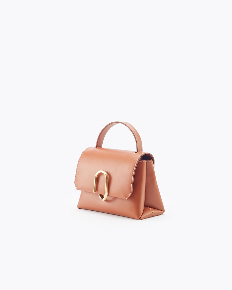 Alix Mini Top Handle Satchel-brown #1 Alix Mini Top Handle Satchel, COGNAC Synthetic->Acrylic Alix Mini Top Handle Satchel from 3.1 Phillip Lim.- 1