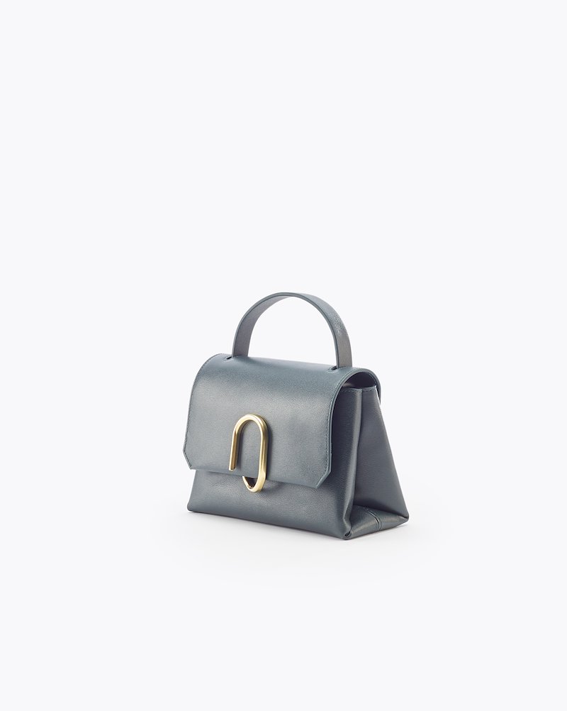 Alix Mini Top Handle Satchel-blue #1 Alix Mini Top Handle Satchel, PETROL Synthetic->Acrylic Alix Mini Top Handle Satchel from 3.1 Phillip Lim.- 1