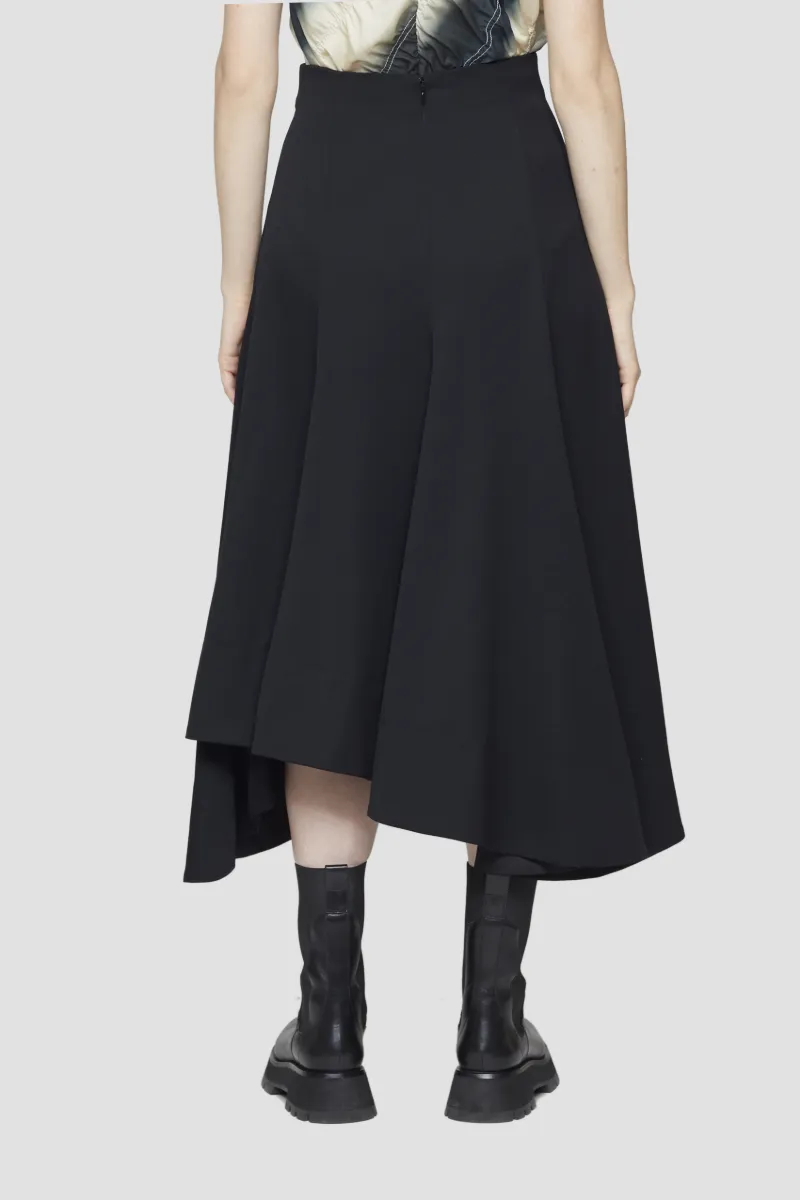 asymmetrical skirt with buckles