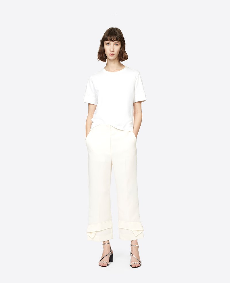 Belted Cuff Pant-brown #0 Belted Cuff Pant, OFFWHITE Synthetic->Triacetate Belted Cuff Pant from 3.1 Phillip Lim.- 0