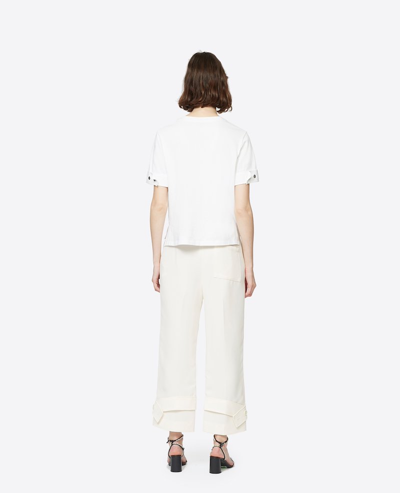 Belted Cuff Pant-brown #0 Belted Cuff Pant, OFFWHITE Synthetic->Triacetate Belted Cuff Pant from 3.1 Phillip Lim.- 2