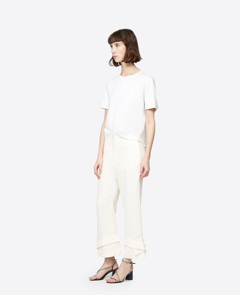 Belted Cuff Pant-brown #1 Belted Cuff Pant, OFFWHITE Synthetic->Triacetate Belted Cuff Pant from 3.1 Phillip Lim.- 1
