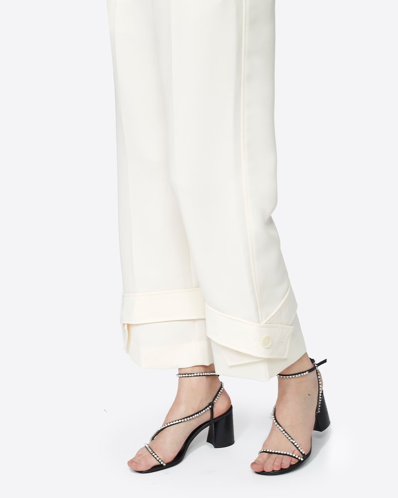 Belted Cuff Pant-brown #1 Belted Cuff Pant, OFFWHITE Synthetic->Triacetate Belted Cuff Pant from 3.1 Phillip Lim.- 3