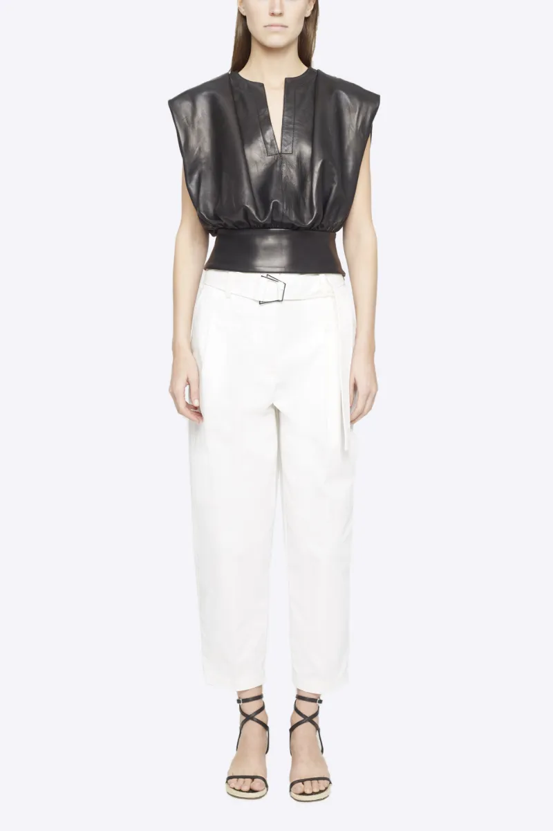 white utility trousers
