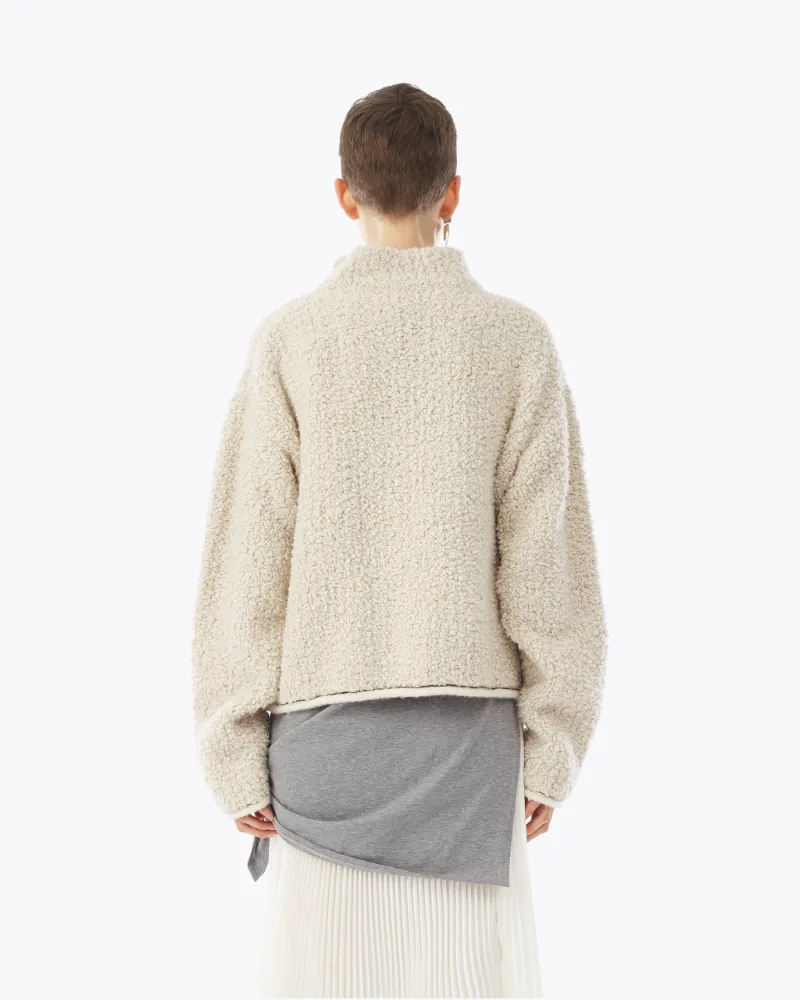 boucle turtleneck