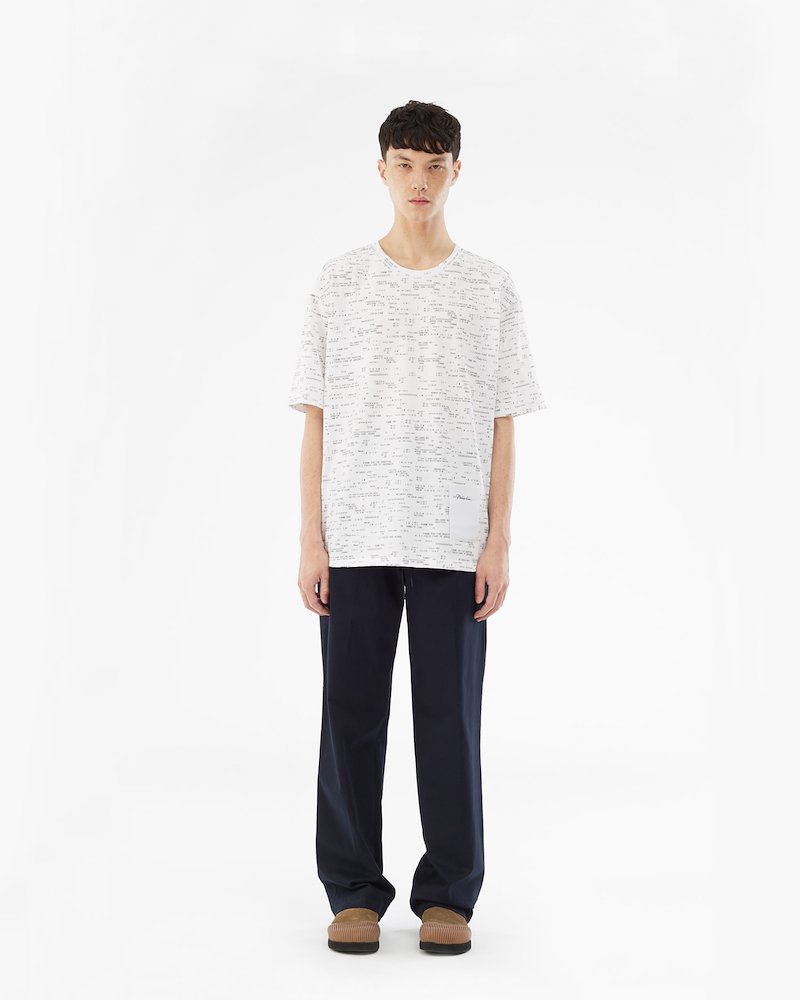 Boxy T-Shirt – Receipt Print in white | 3.1 Phillip Lim Official Site