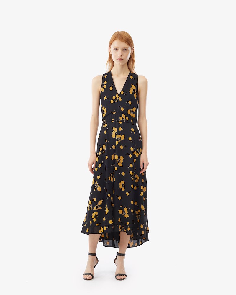 Cerise Print Sleeveless Maxi Dress-black #0 Cerise Print Sleeveless Maxi Dress, Black & gold Cerise Print Sleeveless Maxi Dress from 3.1 Phillip Lim. - 0