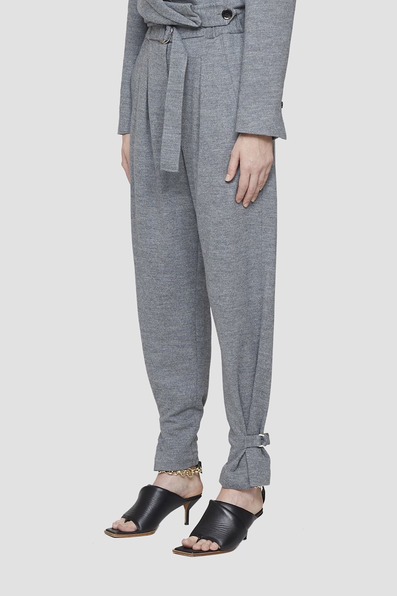 Cinched Trouser-grey #1 Cinched Trouser, Grey melange Wool or fine animal hair->Wool CINCHED TROUSER from 3.1 Phillip Lim. - 1
