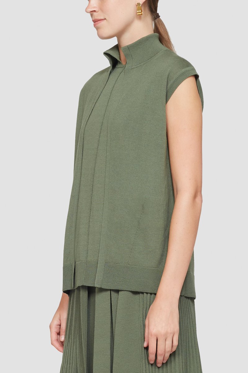 Convertible Tank Sweater-green #0 Convertible Tank Sweater, null- 2