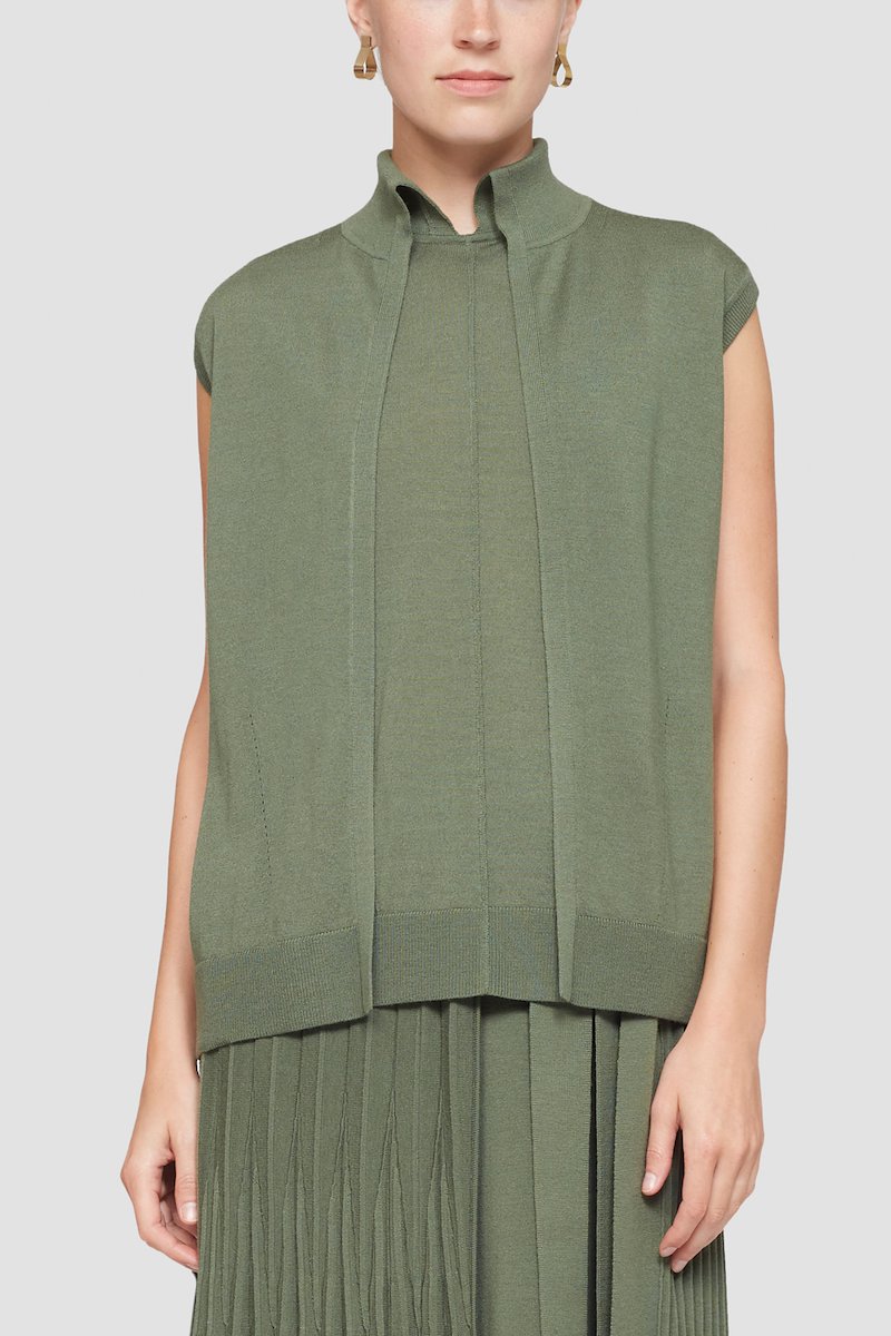 Convertible Tank Sweater-green #1 Convertible Tank Sweater, null- 1