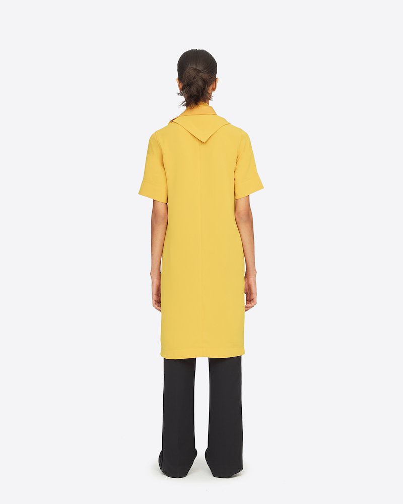 Crepe Dress With Removable Scarf-yellow #0 Crepe Dress With Removable Scarf, MA700 MARIGOLD Synthetic->Triacetate Crepe Dress With Removable Scarf from 3.1 Phillip Lim.- 2