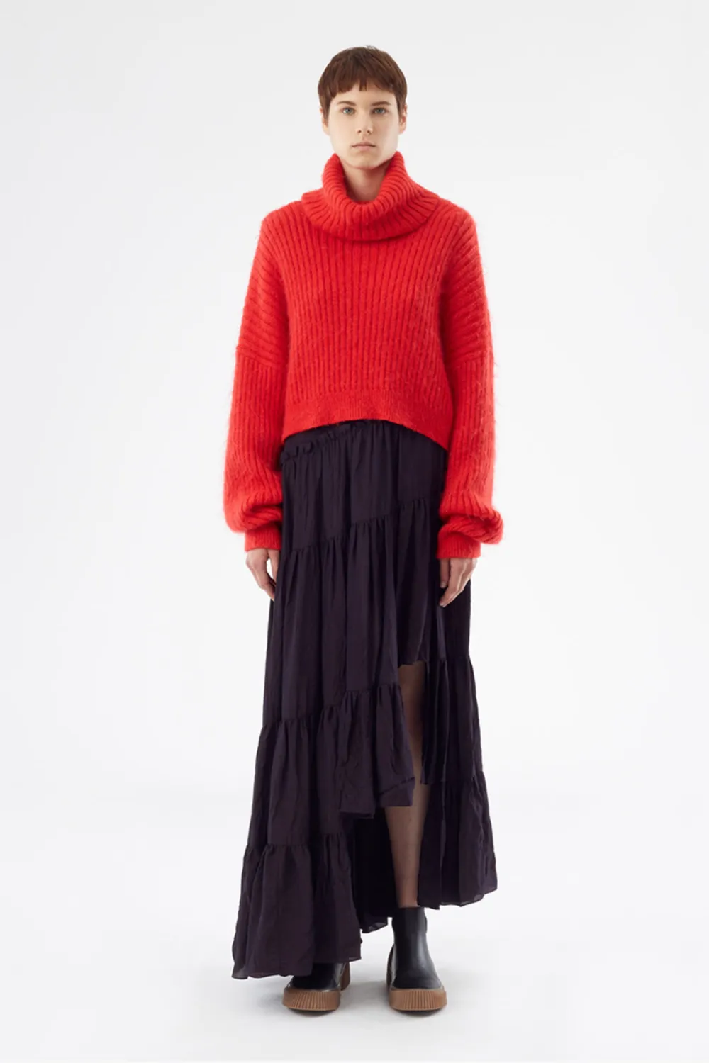 cropped turtleneck sweater