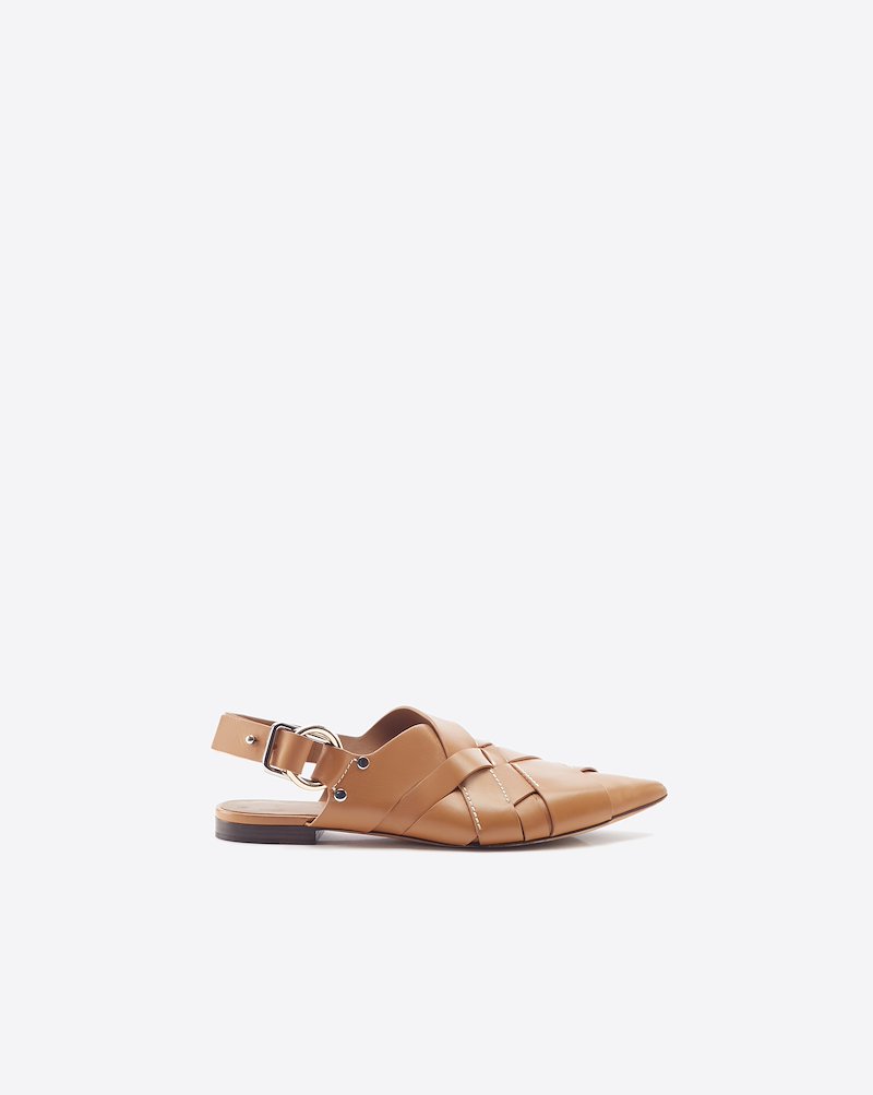 woven pointed flats