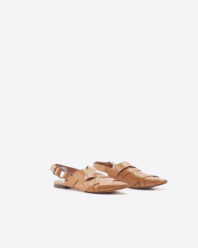 woven pointed flats