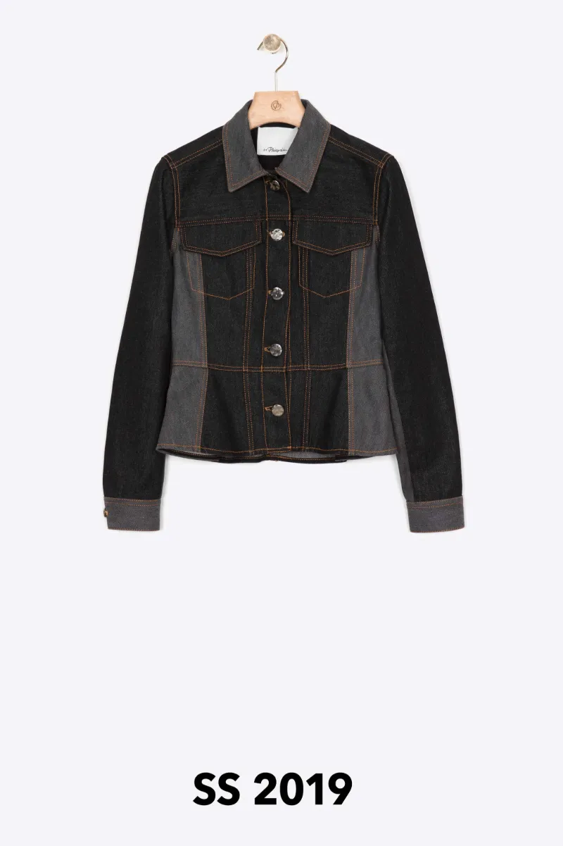 black denim peplum jacket