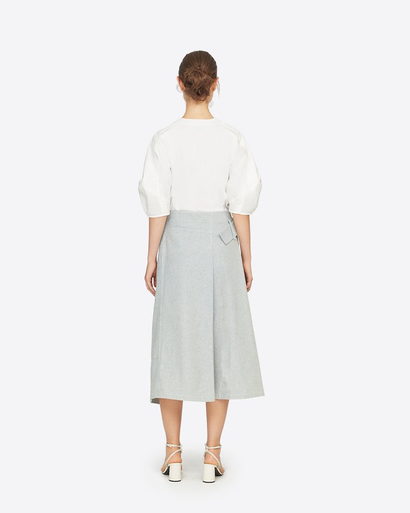 Denim Trench Skirt-blue #0 Denim Trench Skirt, LIGHT BLUE Natural (Veg)->Cotton Denim Trench Skirt from 3.1 Phillip Lim.- 2