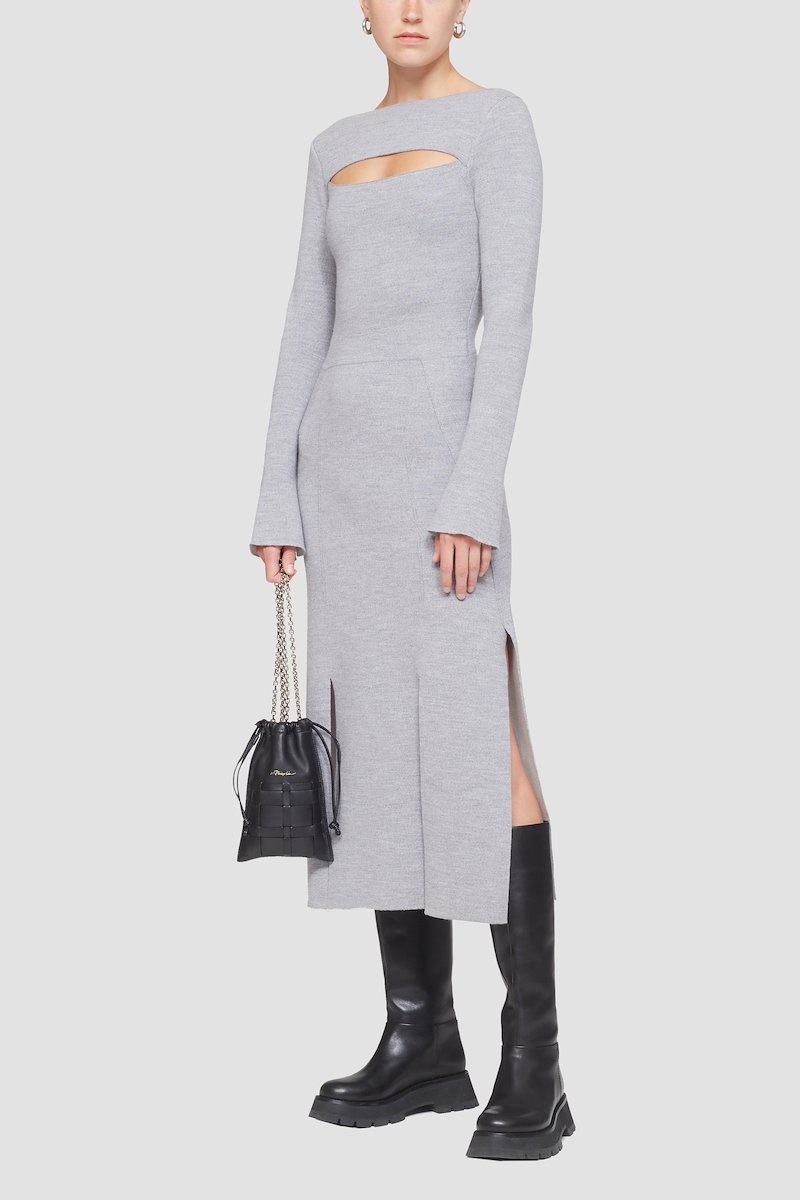 Double Face Wool Carwash Dress-grey #0 Double Face Wool Carwash Dress, null- 0