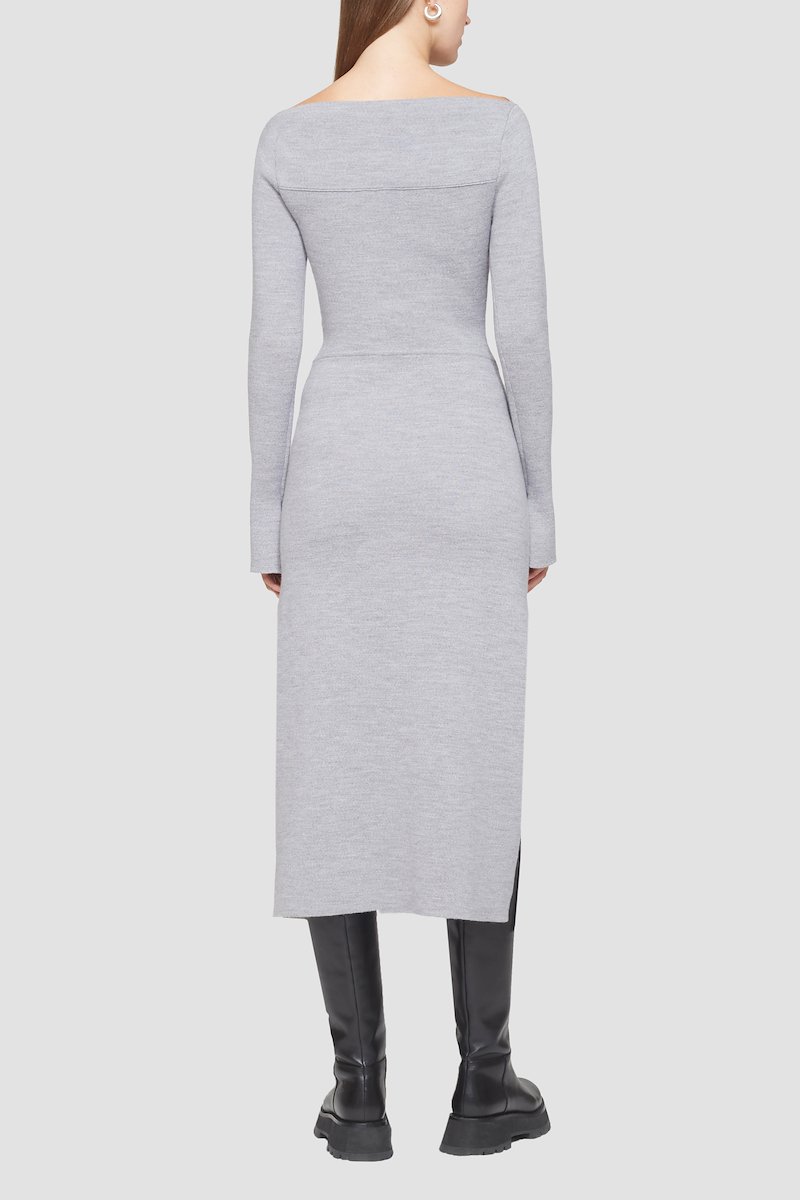 Double Face Wool Carwash Dress-grey #1 Double Face Wool Carwash Dress, null- 3