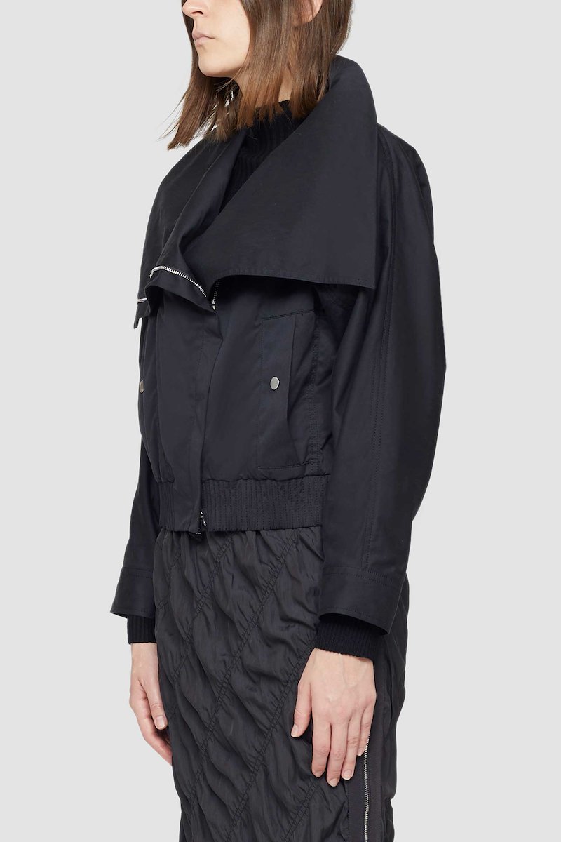 Exaggerated Collar Jacket-black #1 Exaggerated Collar Jacket, BLACK Synthetic->Triacetate TWILL JACKET WITH EXAGGERATED COLLAR from 3.1 Phillip Lim. - 1