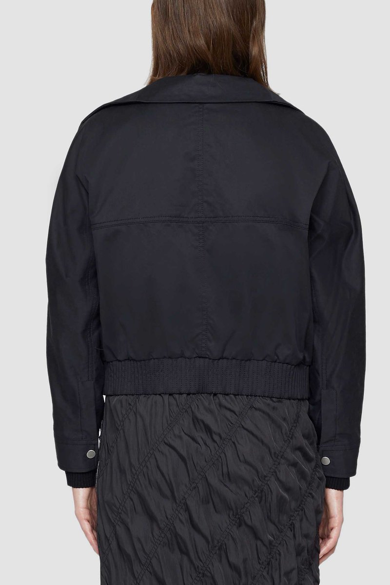 Exaggerated Collar Jacket-black #0 Exaggerated Collar Jacket, BLACK Synthetic->Triacetate TWILL JACKET WITH EXAGGERATED COLLAR from 3.1 Phillip Lim. - 2