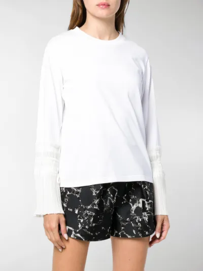 Plissettati Phillip Colore 1 Polsini Lim 3 Felpa Di Con Bianco qpzPnCw