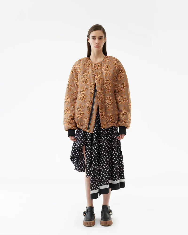 floral puffer jacket