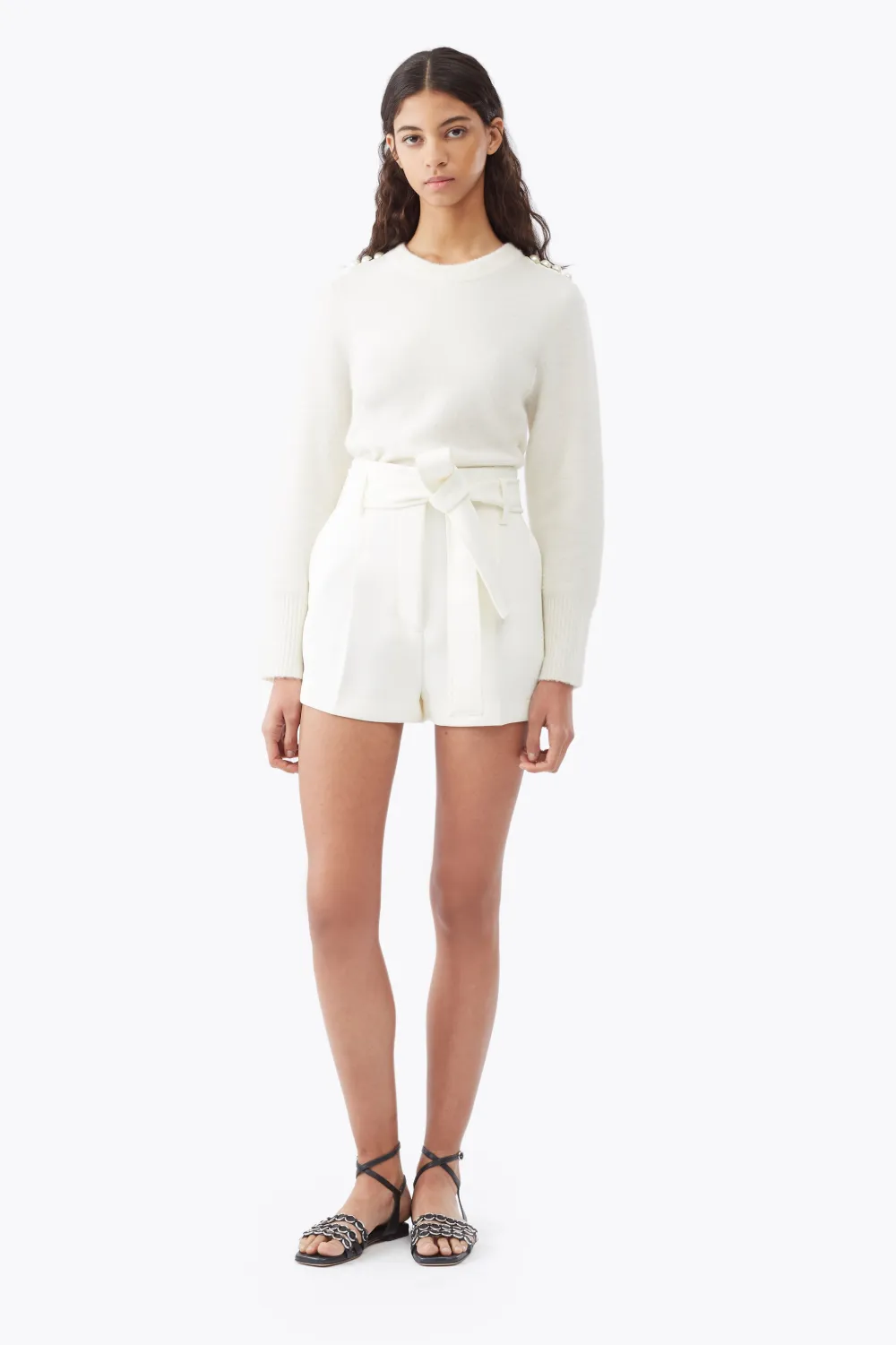 twill shorts high waist