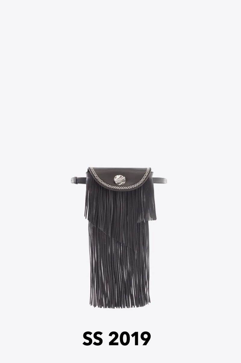 black fringe belt