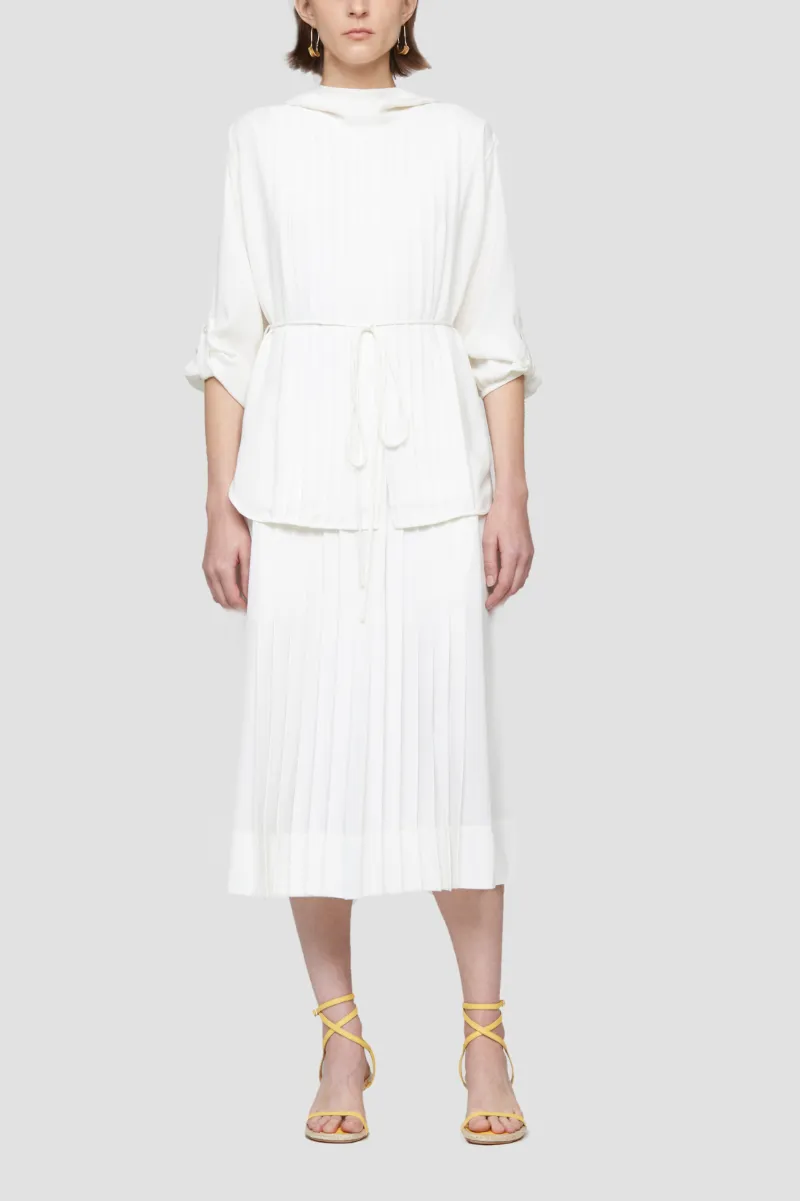 animal devore pleated dress