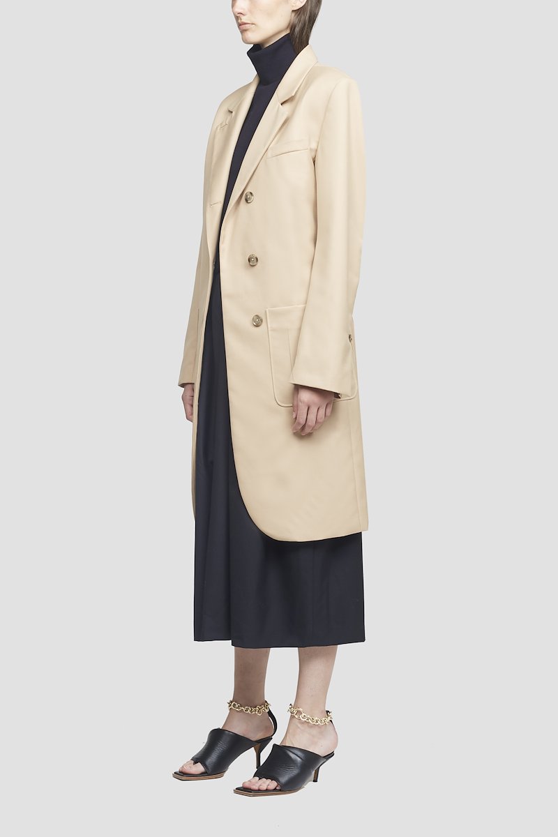 Long Blazer Coat-neutrals #1 Long Blazer Coat, - 1