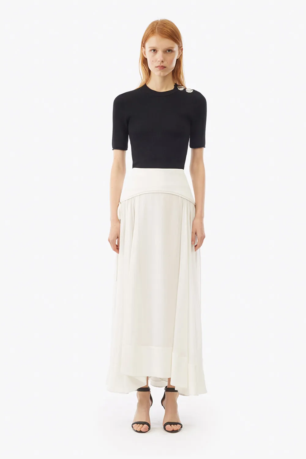 maxi layered skirt