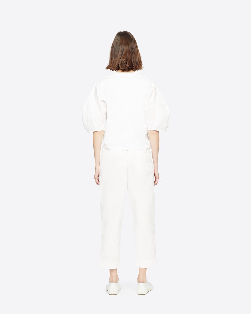 Menswear Style Pant-white #0 Menswear Style Pant, You'll catch us wearing these antique white stretch cotton-blend foldover-detail cropped trousers from 3.1 Phillip Lim during our Spring Break in Monaco, after docking our sailboat for a casual stroll. Excusez-moi. Featuring side slit pockets, a raised front seam, a back pocket, a straight leg, a cropped length and a belted high waist.- 2