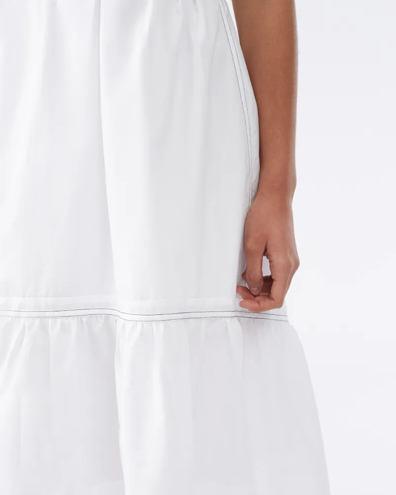 white poplin dress
