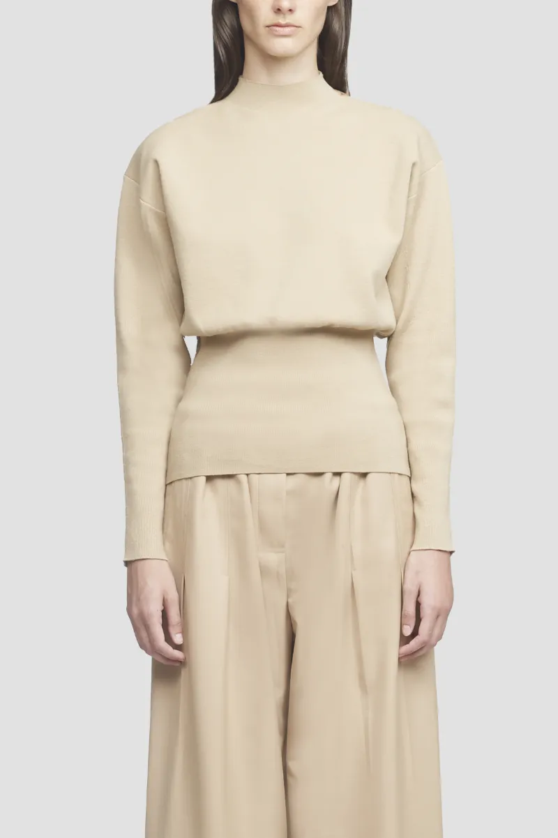 camel ribbed sweater