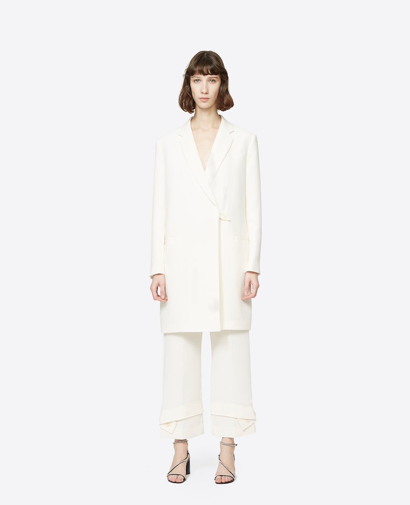 Overlay Coat-brown #0 Overlay Coat, OFFWHITE Synthetic->Triacetate Overlay Coat from 3.1 Phillip Lim.- 0