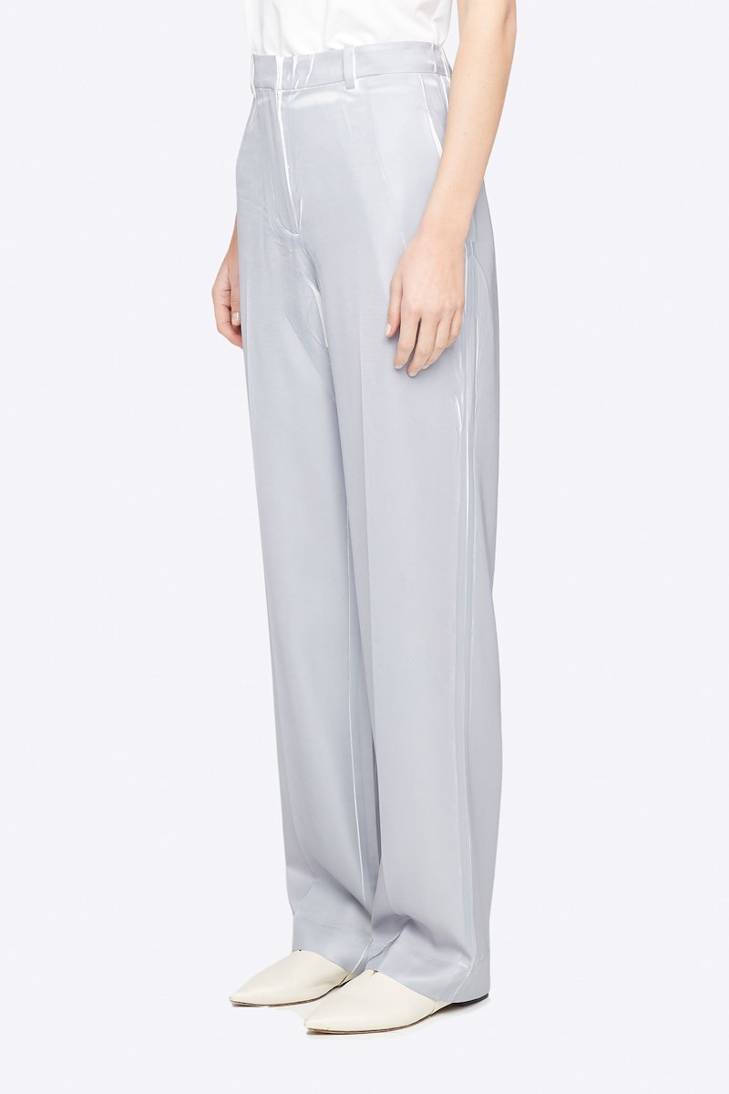 Overprinted Relaxed Fit Trouser-blue #1 Overprinted Relaxed Fit Trouser, Elegance never goes out of style. Cut with a straight leg, these light grey and white tailored trousers from 3.1 Phillip Lim are the perfect choice for a sophisticated look. Make them yours - before someone else does. Featuring a high waist, belt loops, a concealed front fastening, side slit pockets, back buttoned welt pocket, a straight leg and a long length. POSITIVELY CONSCIOUS: This product is made with a certified eco-material or a recycled material that is better for the planet, so you can be confident you are choosing positively.- 1