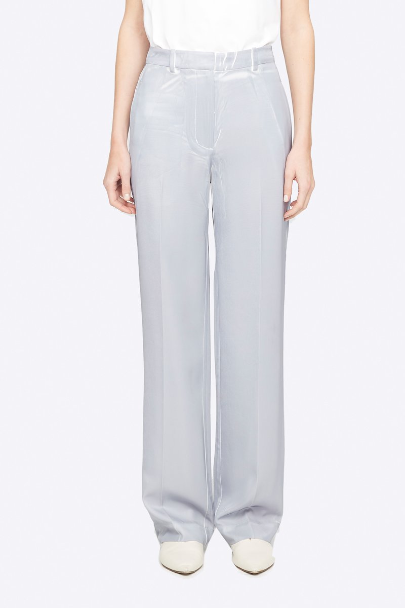 Overprinted Relaxed Fit Trouser-blue #0 Overprinted Relaxed Fit Trouser, Elegance never goes out of style. Cut with a straight leg, these light grey and white tailored trousers from 3.1 Phillip Lim are the perfect choice for a sophisticated look. Make them yours - before someone else does. Featuring a high waist, belt loops, a concealed front fastening, side slit pockets, back buttoned welt pocket, a straight leg and a long length. POSITIVELY CONSCIOUS: This product is made with a certified eco-material or a recycled material that is better for the planet, so you can be confident you are choosing positively.- 0